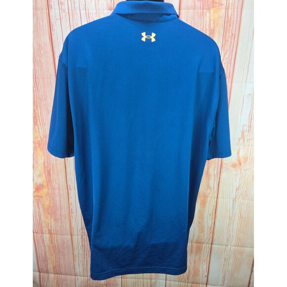 Under Armour Mens Performance Polo XXL Blue Loose Fit - Picture 2 of 9